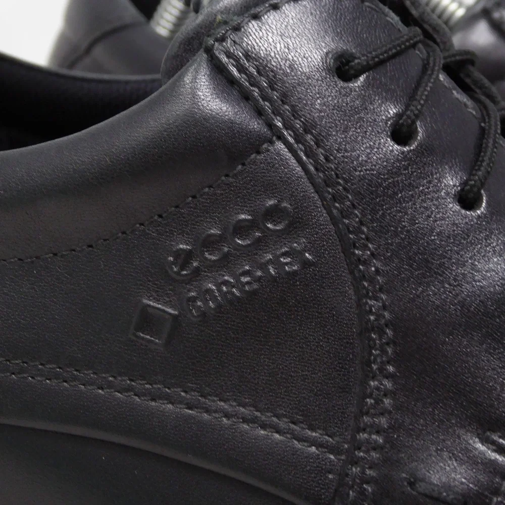 Ecco Mens Oxfords Dress Shoes Black Gore-Tex Leather Lace Up 42 / 8-8.5